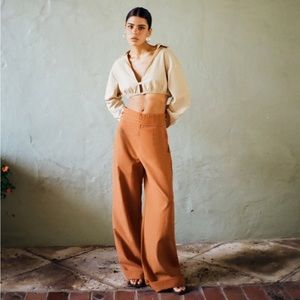 ZARA full length linen pants